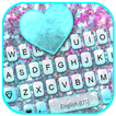 Fundo do Teclado Glitter Cyan 