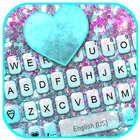 Glitter Cyan Heart icon