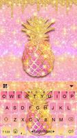 Glitter Drop Pineapple Tastatu Plakat