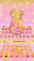 Thème de clavier Glitter Drop Pineapple capture d'écran 1