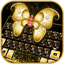 Shine Gold Butterfly Tastaturh APK