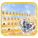 Tema Keyboard Glitter Gold Dia APK