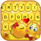 Glitter Gold Love Emojis-icoon