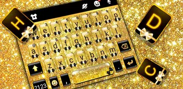 Glitter Golden Bow Teclado