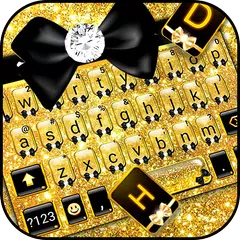 download Glitter Golden Bow Tastiera APK