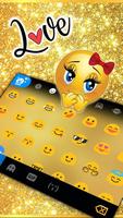 Teclado Glitter Golden Bow imagem de tela 2