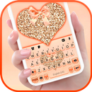 Fond de clavier Glitter Heart  APK