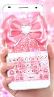 ثيم لوحة المفاتيح Glitter Pink الملصق