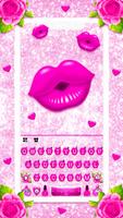 Fundo do Teclado Glitter Pink  Cartaz
