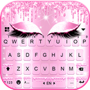 Fond de clavier Glitter Pink E APK