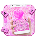Glitter Pink Hearts Keyboard T APK