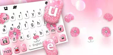 Tema Keyboard Glitter Pink Pan