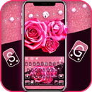 Fundo do Teclado Glitter Pink  APK