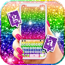 Fundo do Teclado Glitter Rainbow APK