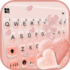 Glitter Rose Gold Hearts icono