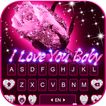 Fond de clavier Glitter Rose L