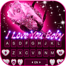 Фон клавиатуры Glitter Rose Lo APK