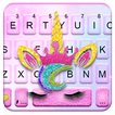 Glitter Unicorn Tastatur-Thema Zeichen