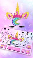 Thème de clavier Glitter Unicorn capture d'écran 1