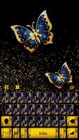 پوستر صفحه کلید Glitter Butterfly