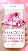 Tema Keyboard Glittering Pink  poster