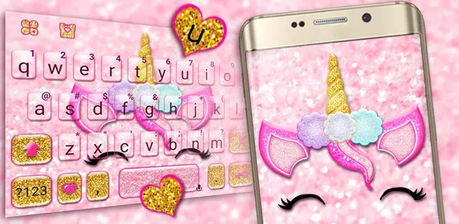 最新版、クールな Glisten Unicorn Pinky