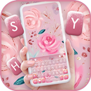 Graffiti Rose Pink Keyboard Ba APK