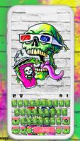 Fundo do Teclado Graffiti Skul Cartaz