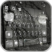Grey Rain Keyboard Background