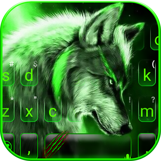 Green Wild Wolf Tastatur-Thema