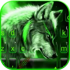 Green Wild Wolf Keyboard Theme APK download