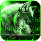 آیکون‌ تم صفحه کليد Green Wild Wolf