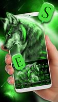 Tema Keyboard Green Wild Wolf screenshot 1