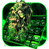 Green Zombie Skull icône