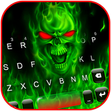 Green Burning Skull Zeichen