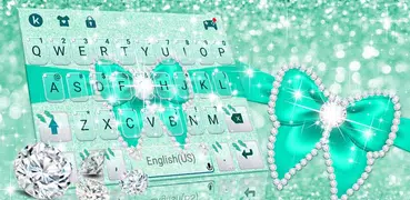Green Diamond Bow Keyboard The