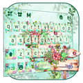 Green Floral Garden Keyboard Theme