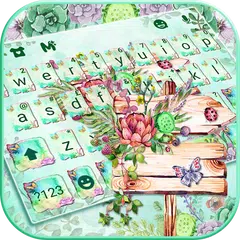 Green Floral Garden Tastatur-T