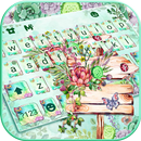 Tema Keyboard Green Floral Gar APK