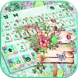 Green Floral Garden Tema Papan