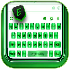 最新版、クールな Green Metal のテーマキーボード アプリダウンロード
