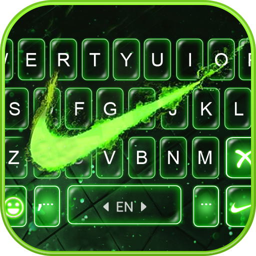 Green Neon Check 主題鍵盤