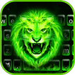 Фон клавиатуры Green Neon Lion