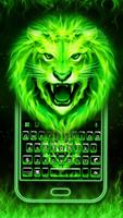 Green Neon Lion Plakat