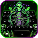 Green Neon Reaper Klavye Arkaplanı APK