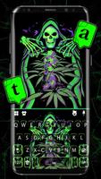 Green Neon Reaper Tastaturhintergrund Plakat