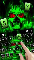 Chủ Đề Bàn Phím Green Neon Skull ảnh chụp màn hình 1