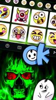 Chủ Đề Bàn Phím Green Neon Skull ảnh chụp màn hình 2