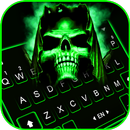 Фон клавиатуры Green Skull Liv APK