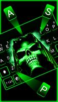 Hình nền bàn phím Green Skull  ảnh chụp màn hình 1